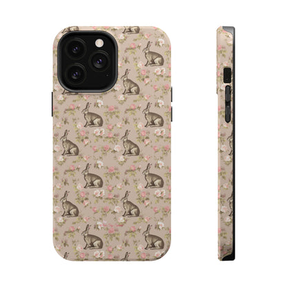 Jardin Floral Bunny Magnetic iPhone Case