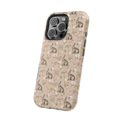 Jardin Floral Bunny Magnetic iPhone Case