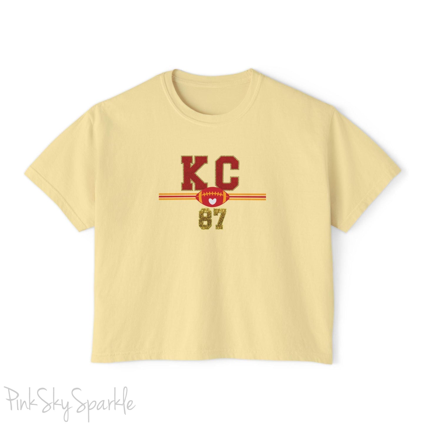 KC Football 87 Women's Boxy Fit T-shirt Butter