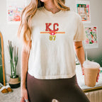 KC Football 87 Women's Boxy Fit T-shirt Ivory