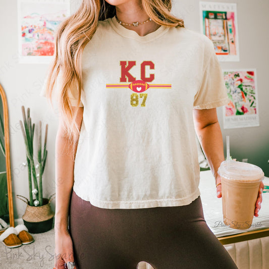 KC Football 87 Women's Boxy Fit T-shirt Ivory