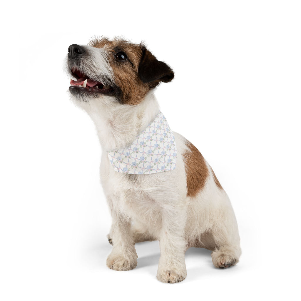 Lattice Coquette Bloom Pet Bandana With Adjustable Collar