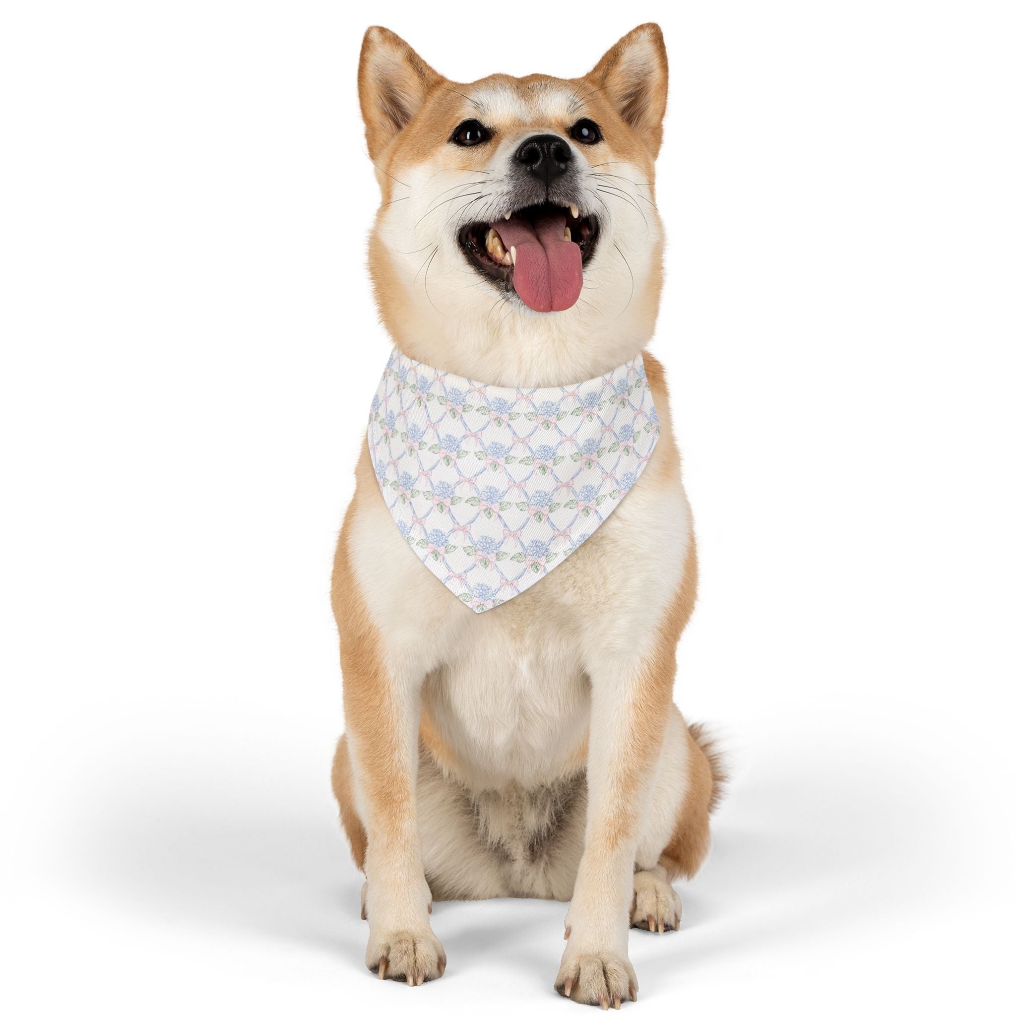 Lattice Coquette Bloom Pet Bandana With Adjustable Collar