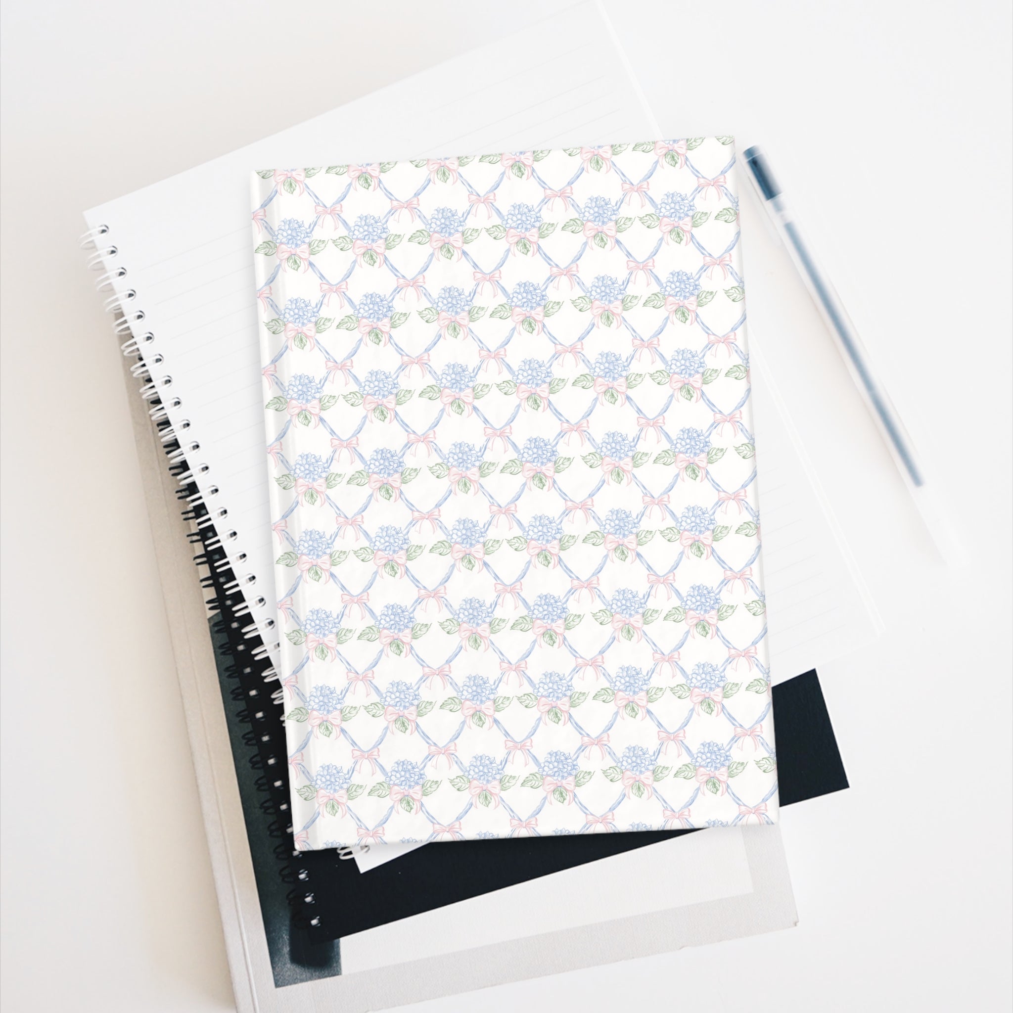Lattice Coquette Bloom Ruled Notebook Journal