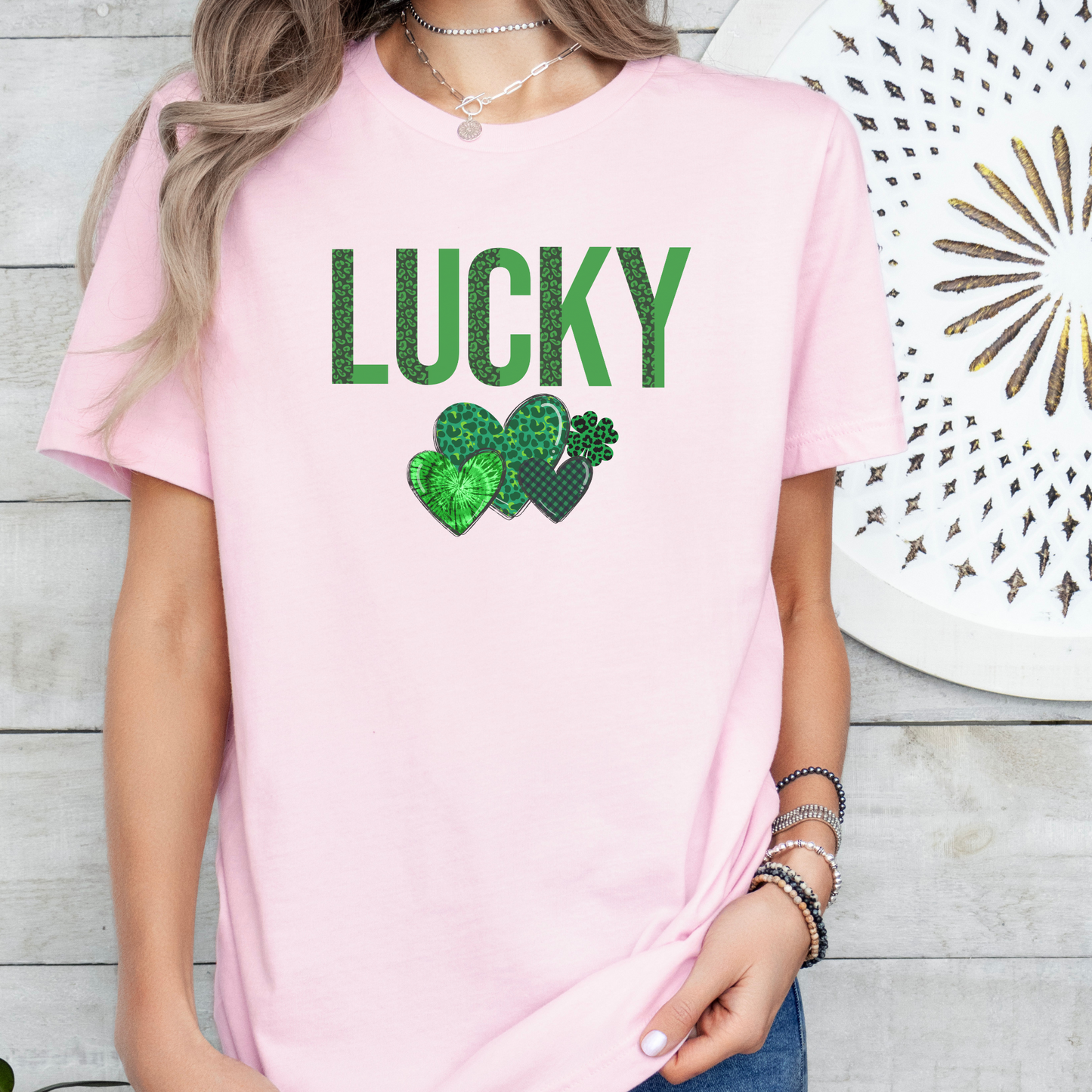 Lucky Leopard Hearts T-shirt