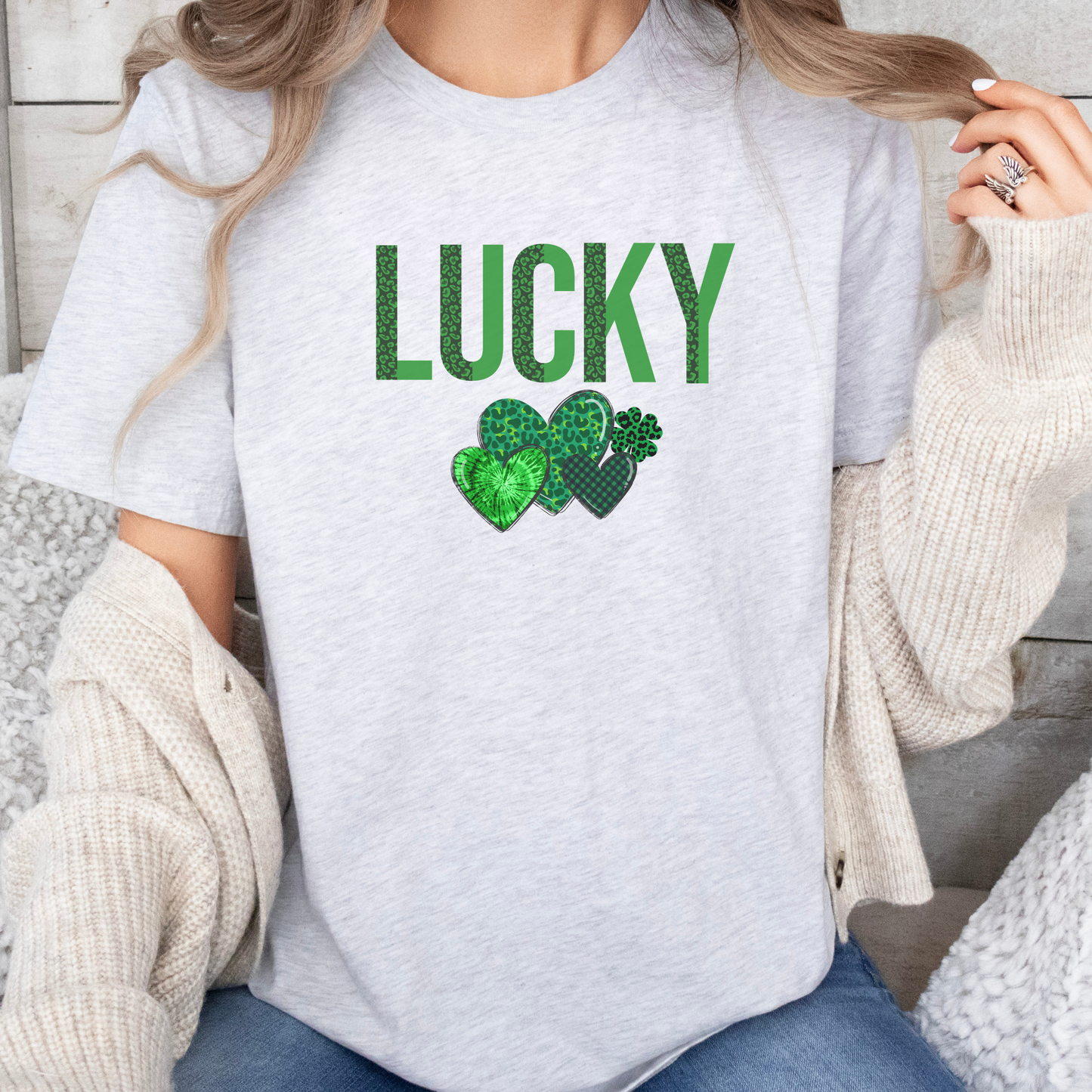 Lucky Leopard Hearts T-shirt