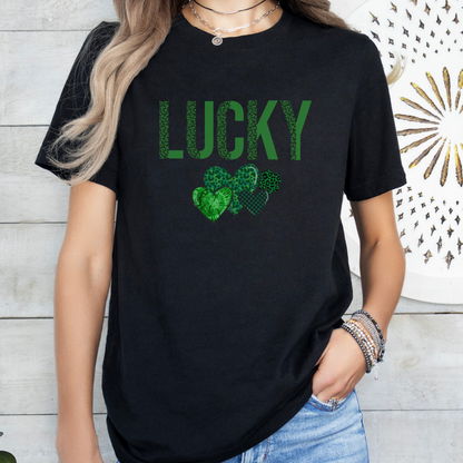 Lucky Leopard Hearts T-shirt