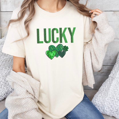 Lucky Leopard Hearts T-shirt