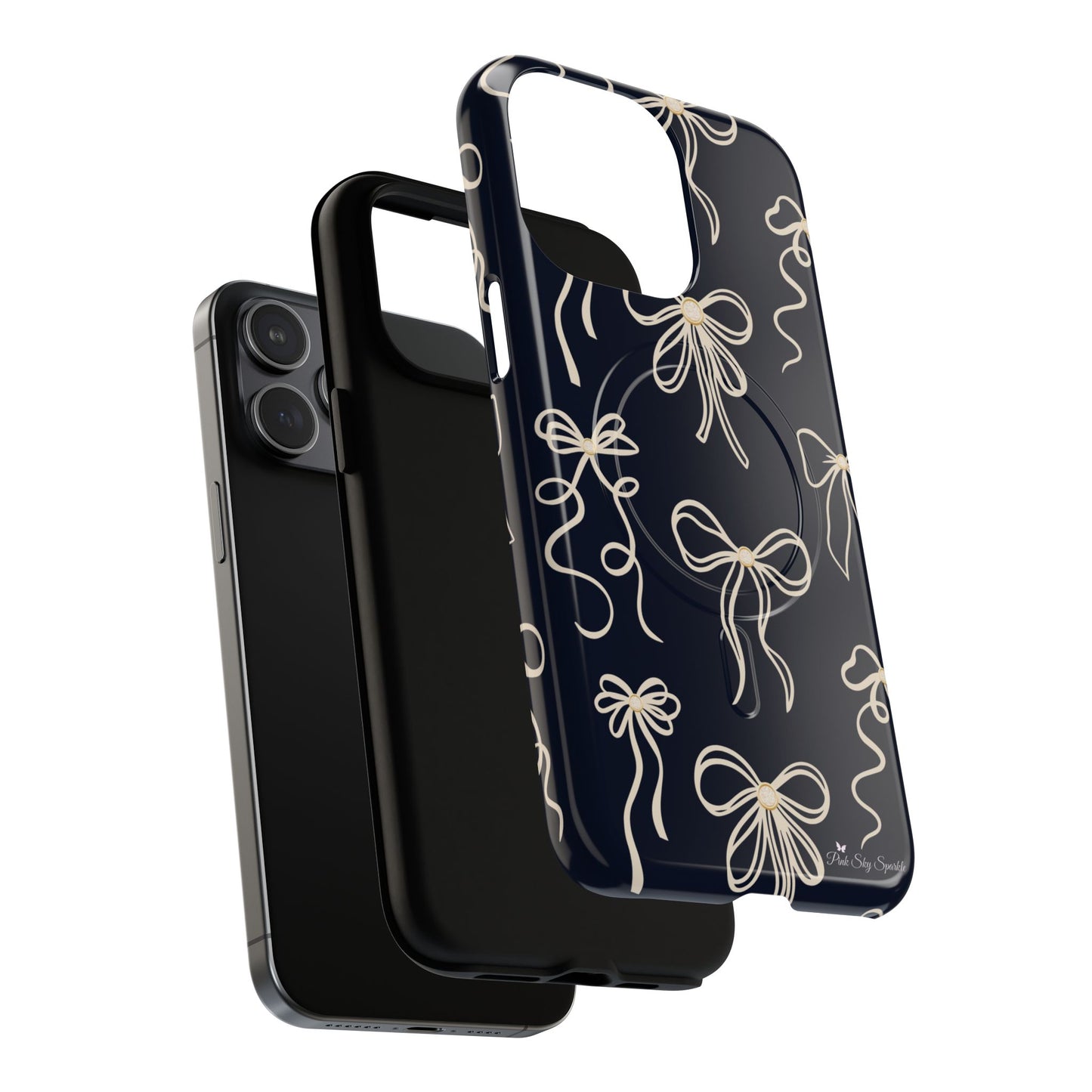 Midnight Bows Magnetic iPhone Case