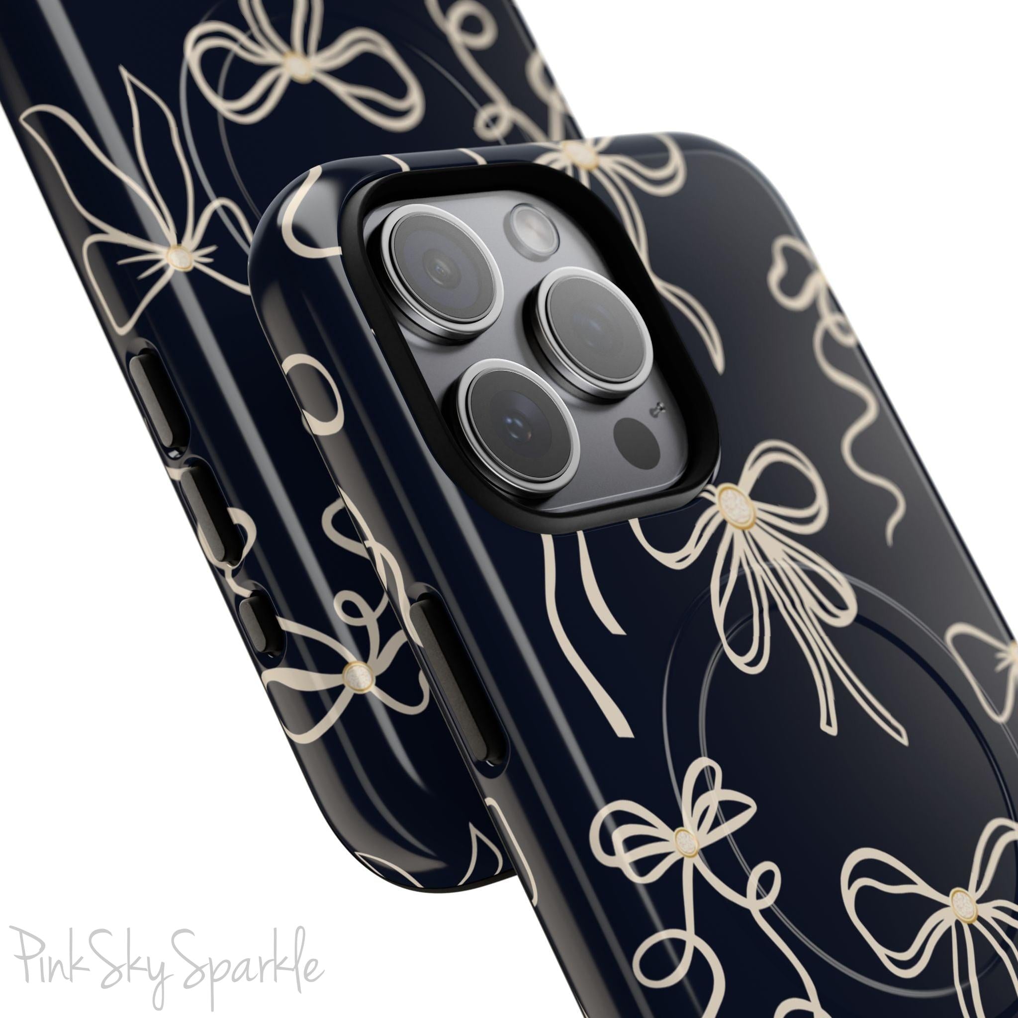 Midnight Bows Magnetic iPhone Case