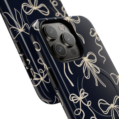 Midnight Bows Magnetic iPhone Case