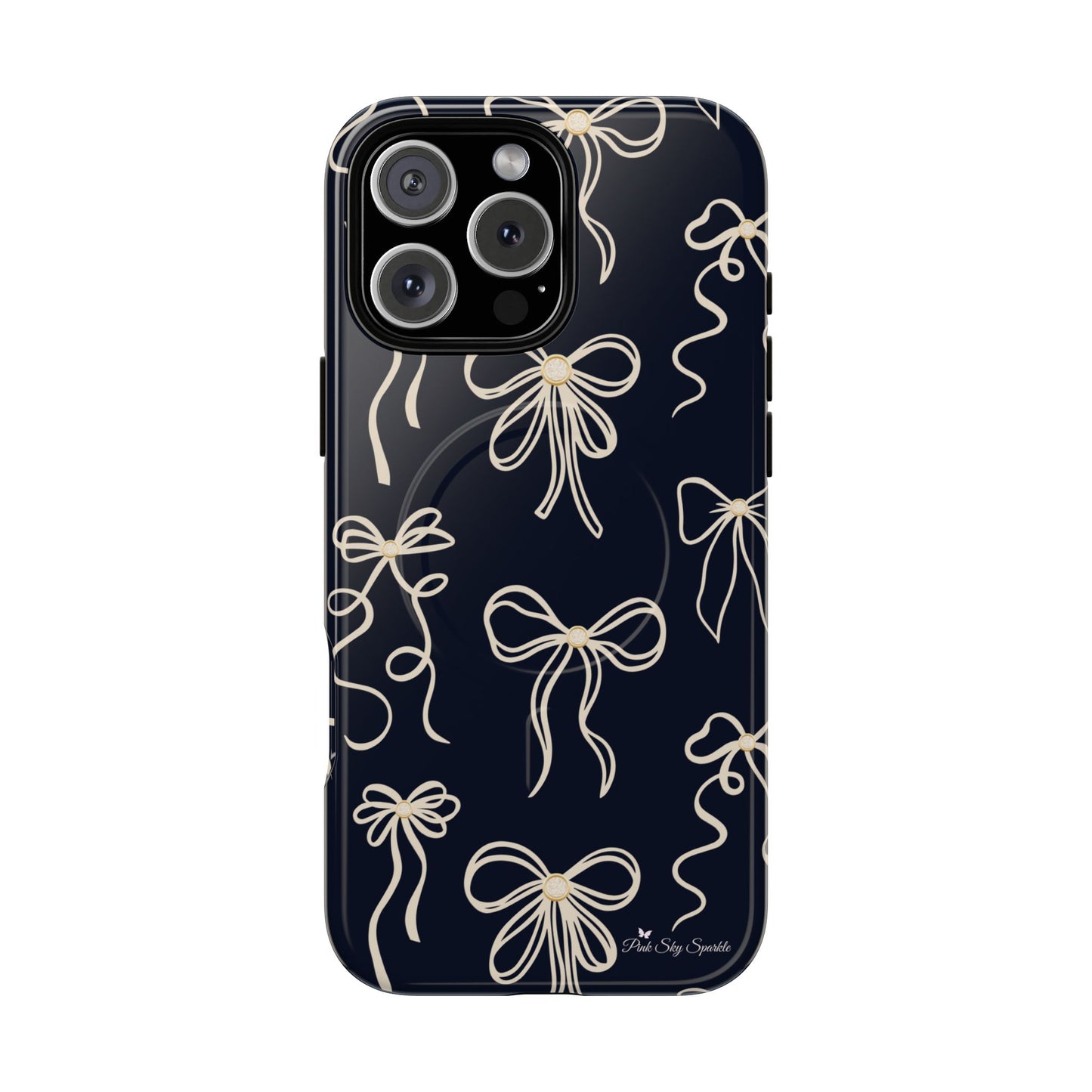 Midnight Bows Magnetic iPhone Case