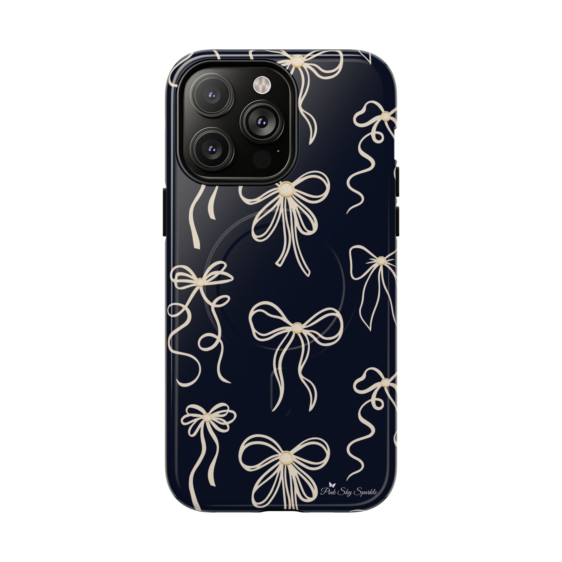 Midnight Bows Magnetic iPhone Case