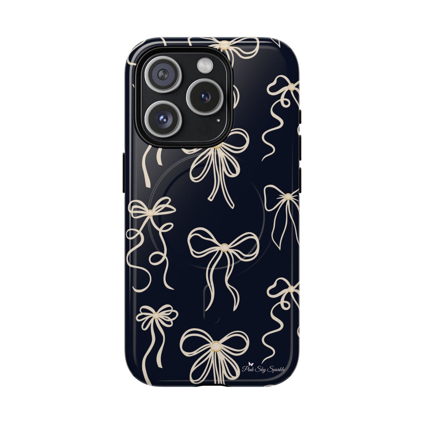 Midnight Bows Magnetic iPhone Case