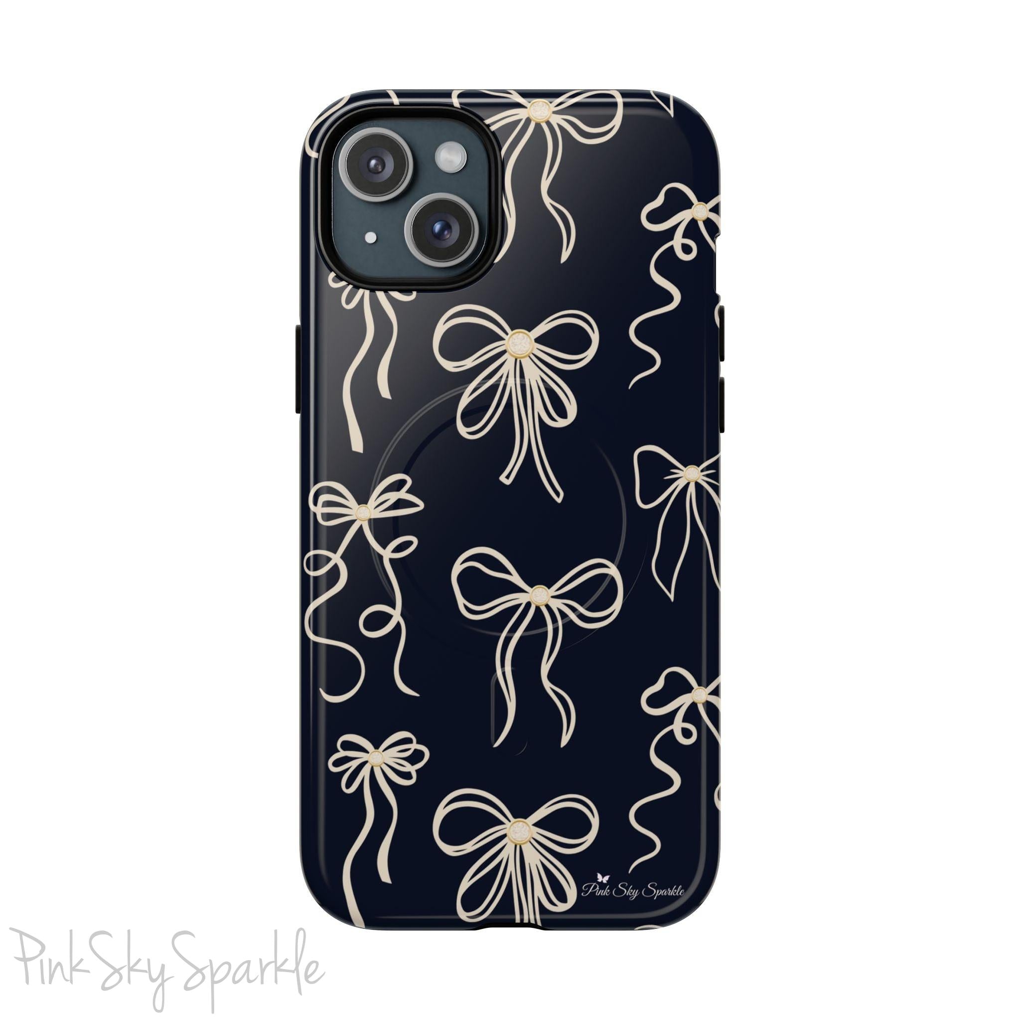 Midnight Bows Magnetic iPhone Case