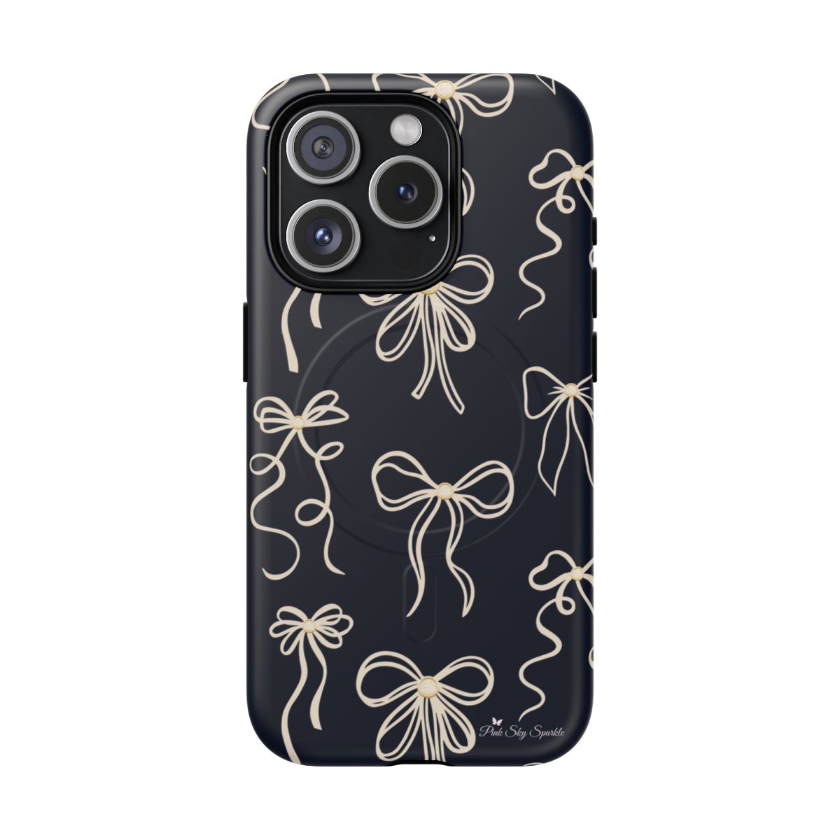 Midnight Bows Magnetic iPhone Case Matte