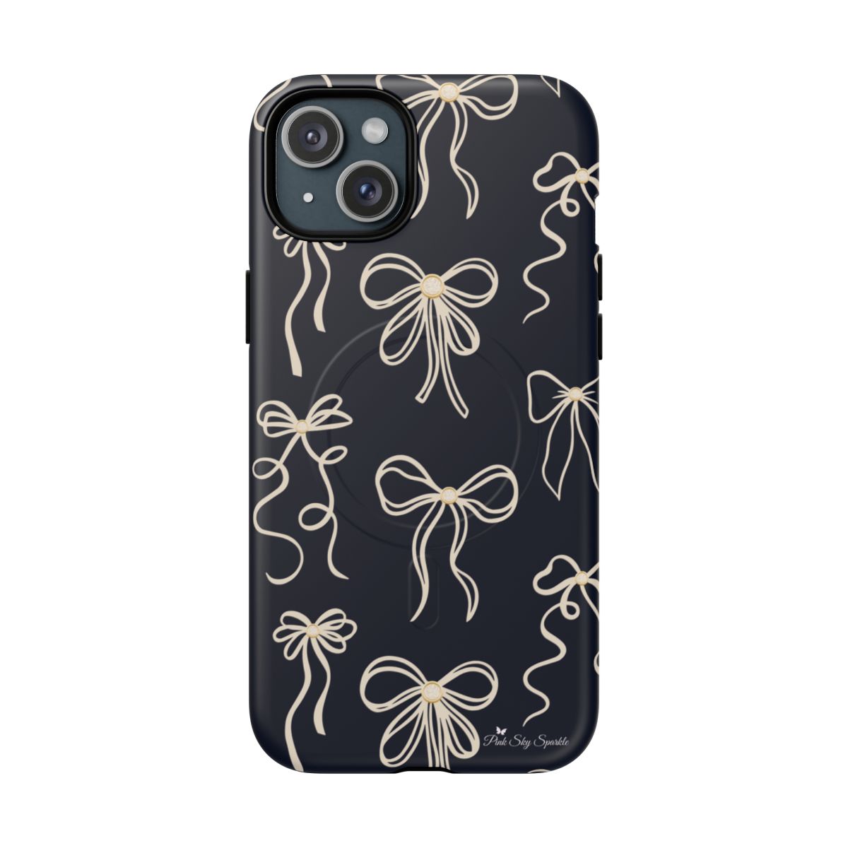 Midnight Bows Magnetic iPhone Case Matte