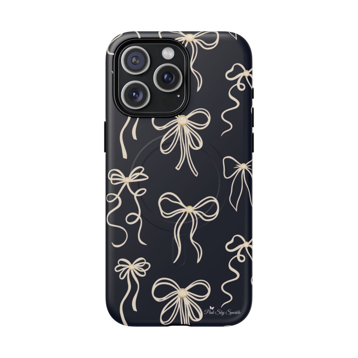 Midnight Bows Magnetic iPhone Case Matte