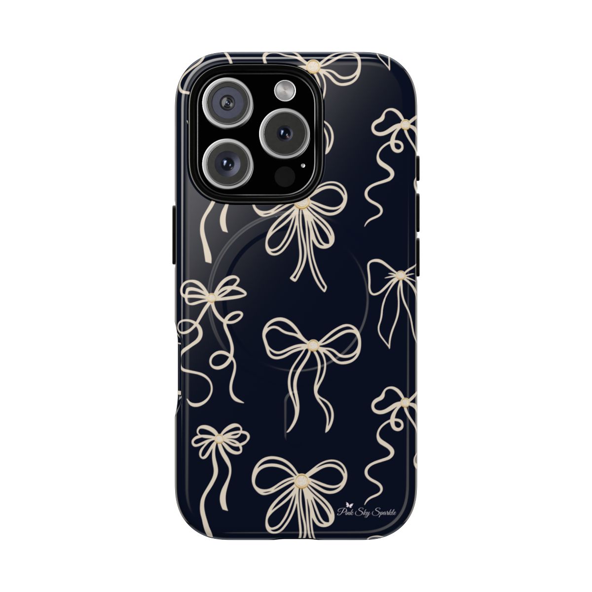 Midnight Bows Magnetic iPhone Case Matte