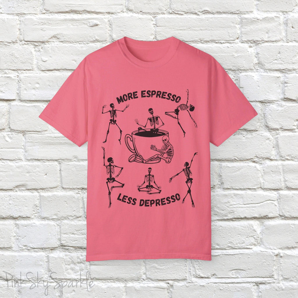 More Espresso, Less Depresso Skeleton T-shirt