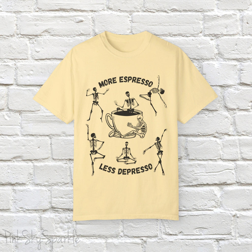 More Espresso, Less Depresso Skeleton T-shirt