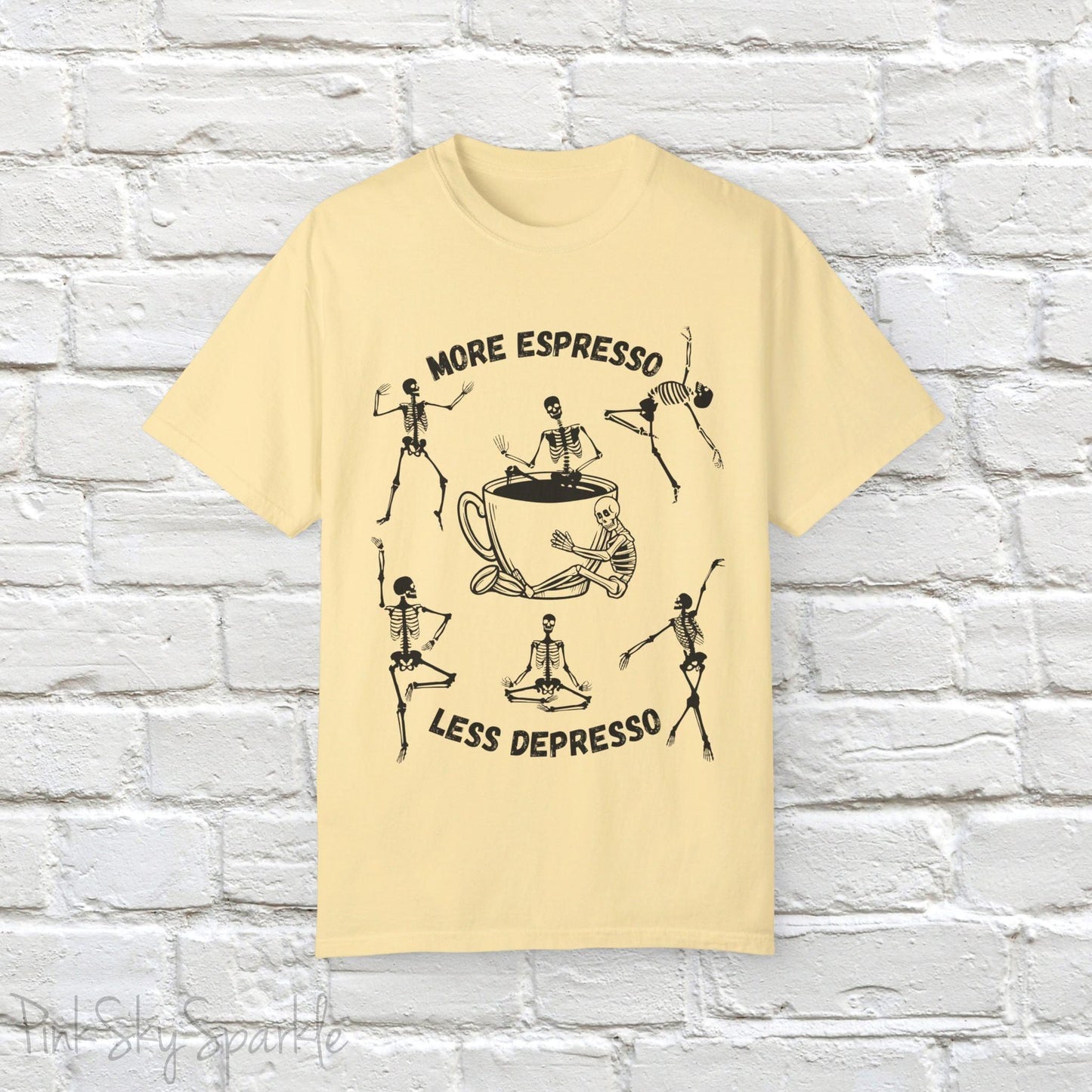 More Espresso, Less Depresso Skeleton T-shirt