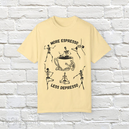 More Espresso, Less Depresso Skeleton T-shirt