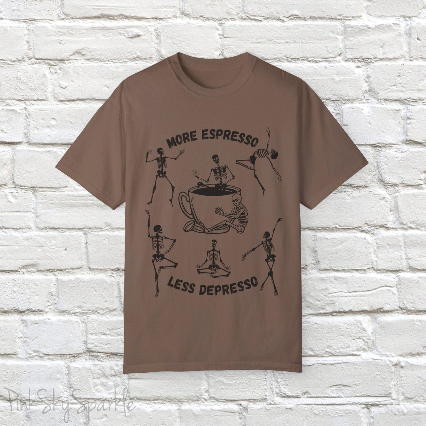 More Espresso, Less Depresso Skeleton T-shirt