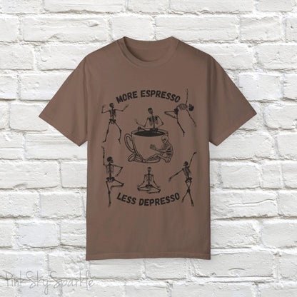 More Espresso, Less Depresso Skeleton T-shirt