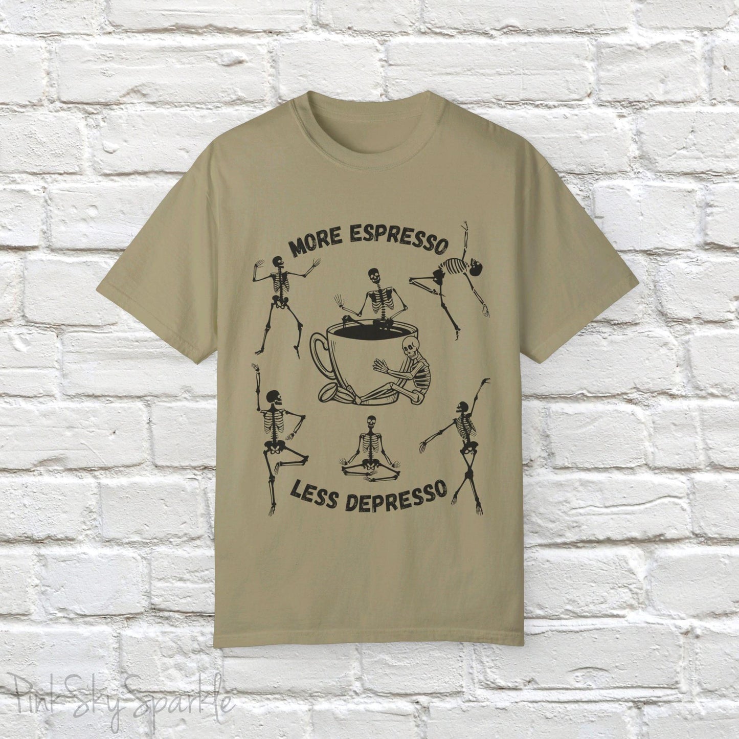 More Espresso, Less Depresso Skeleton T-shirt