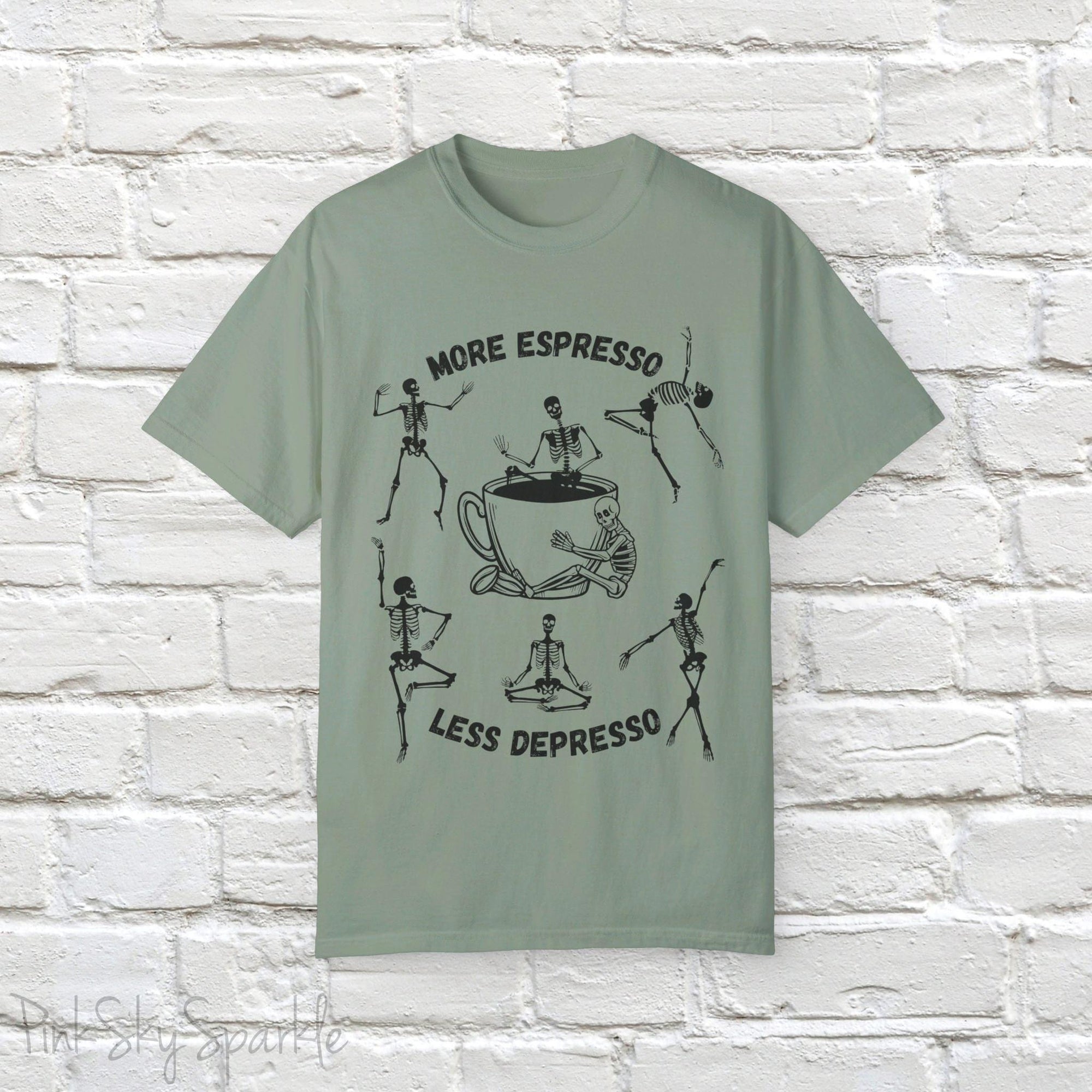 More Espresso, Less Depresso Skeleton T-shirt