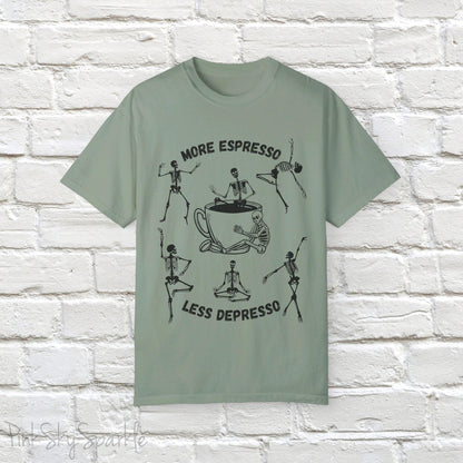 More Espresso, Less Depresso Skeleton T-shirt