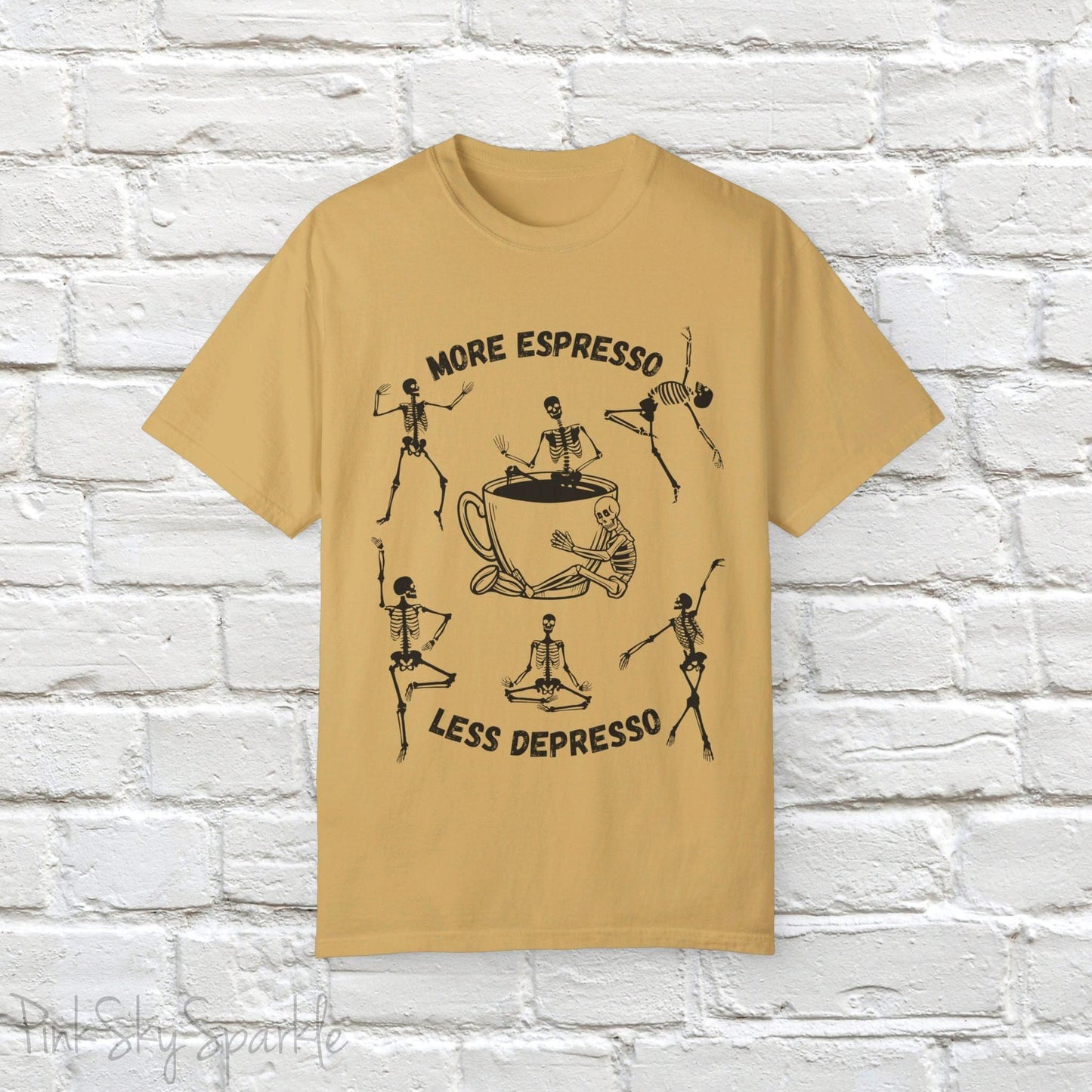 More Espresso, Less Depresso Skeleton T-shirt