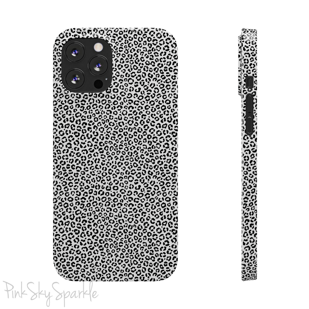 Noir Leopard Slim iPhone Case