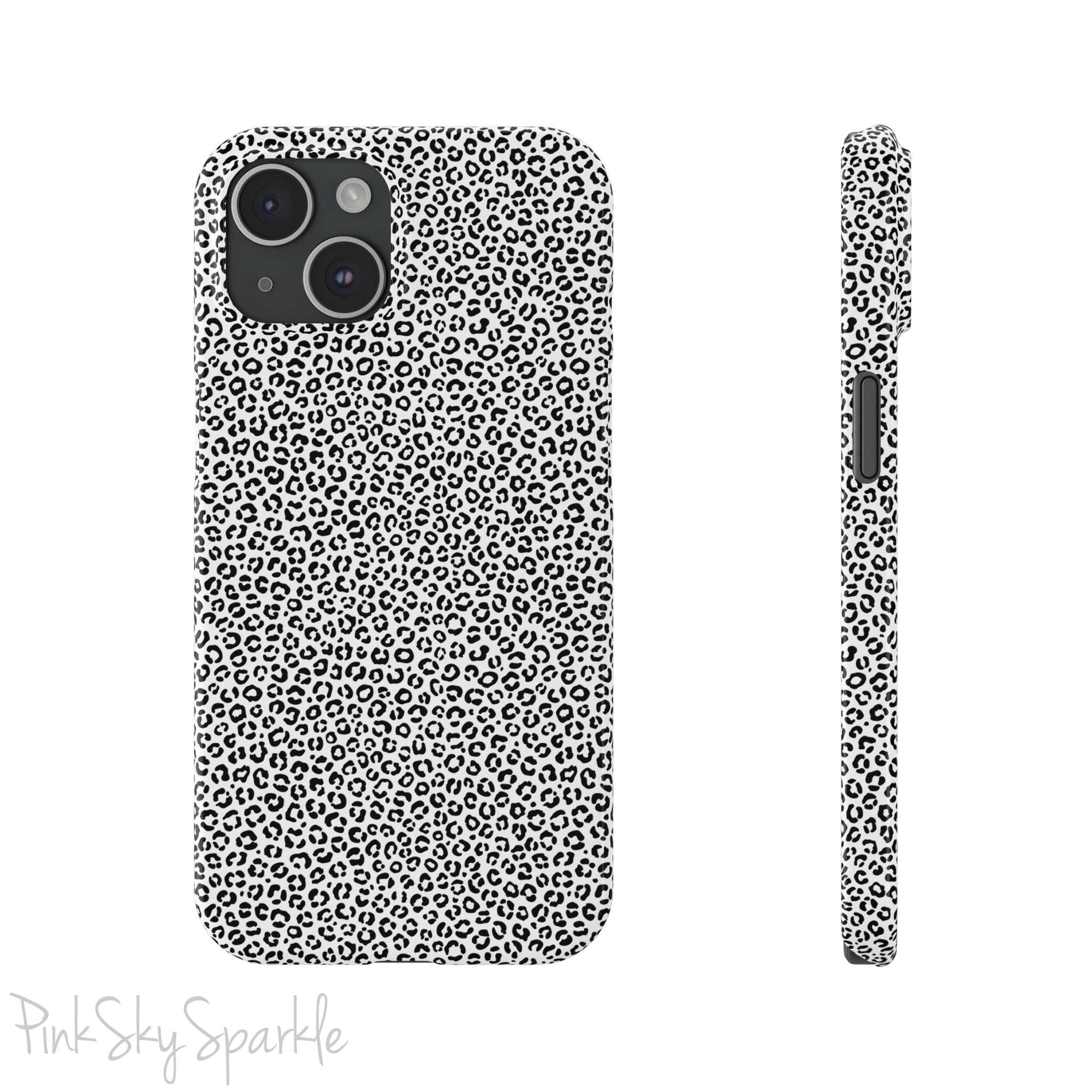 Noir Leopard Slim iPhone Case