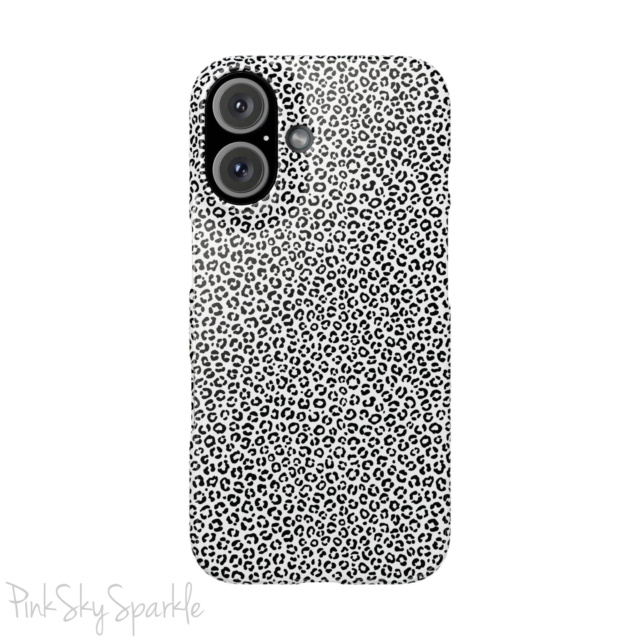 Noir Leopard Slim iPhone Case