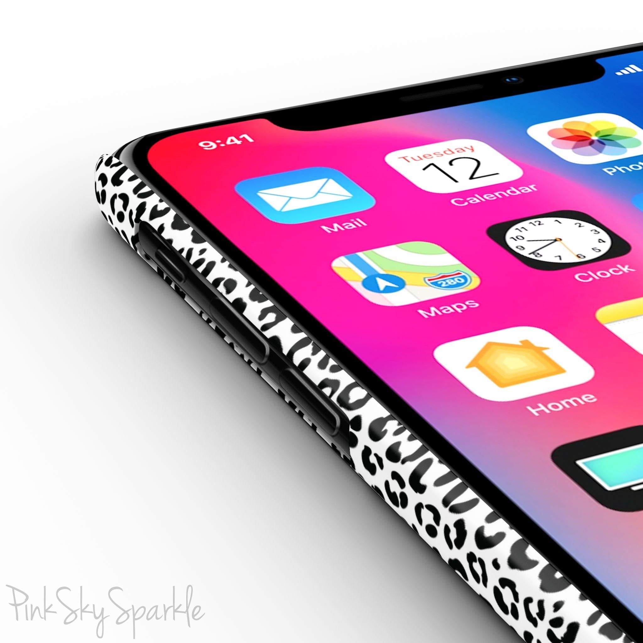 Noir Leopard Slim iPhone Case