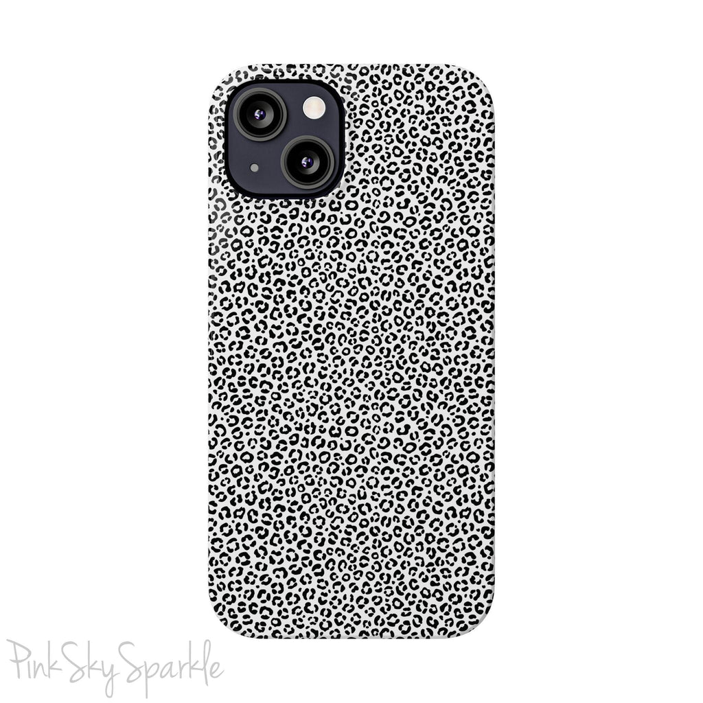 Noir Leopard Slim iPhone Case