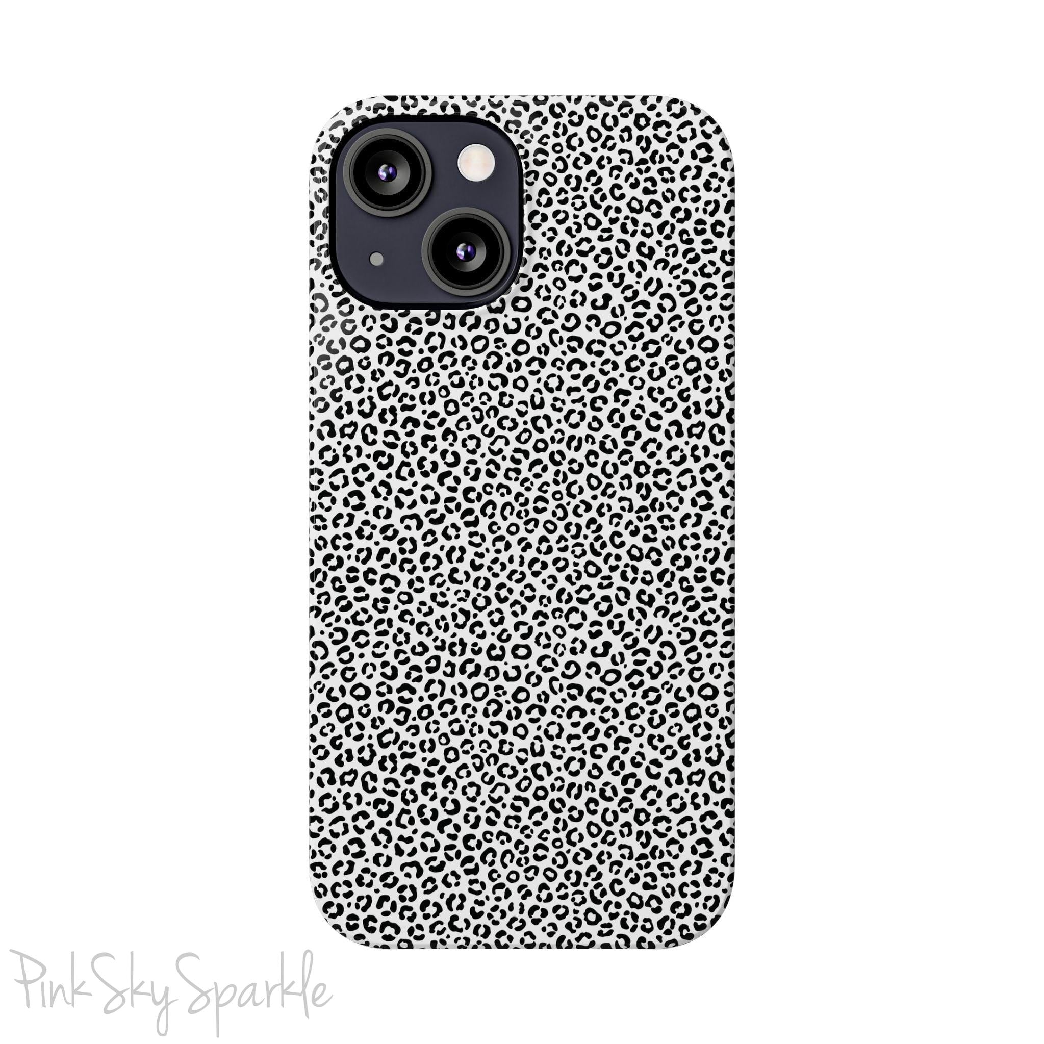 Noir Leopard Slim iPhone Case