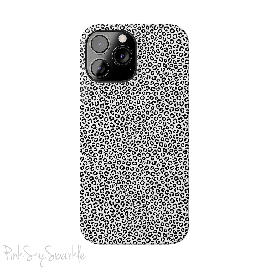Noir Leopard Slim iPhone Case