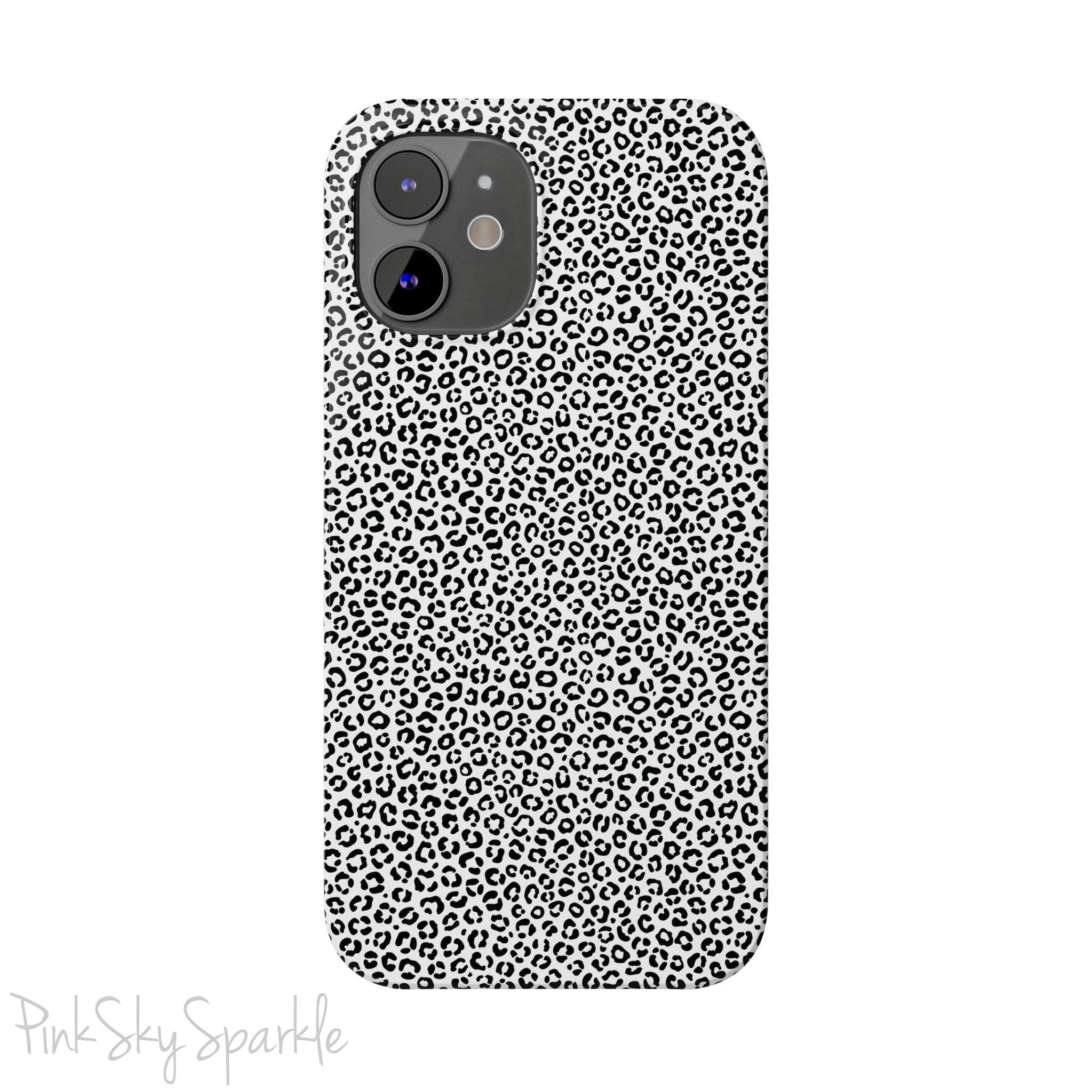 Noir Leopard Slim iPhone Case