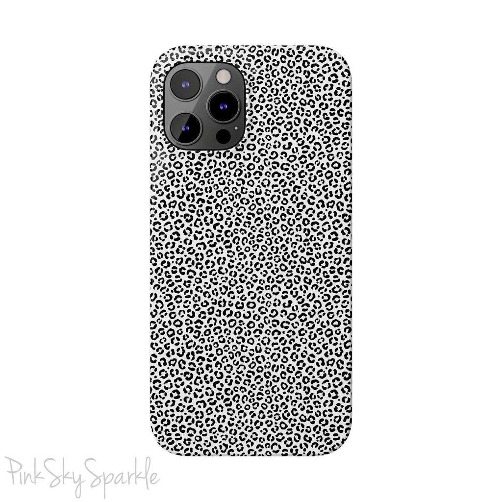 Noir Leopard Slim iPhone Case