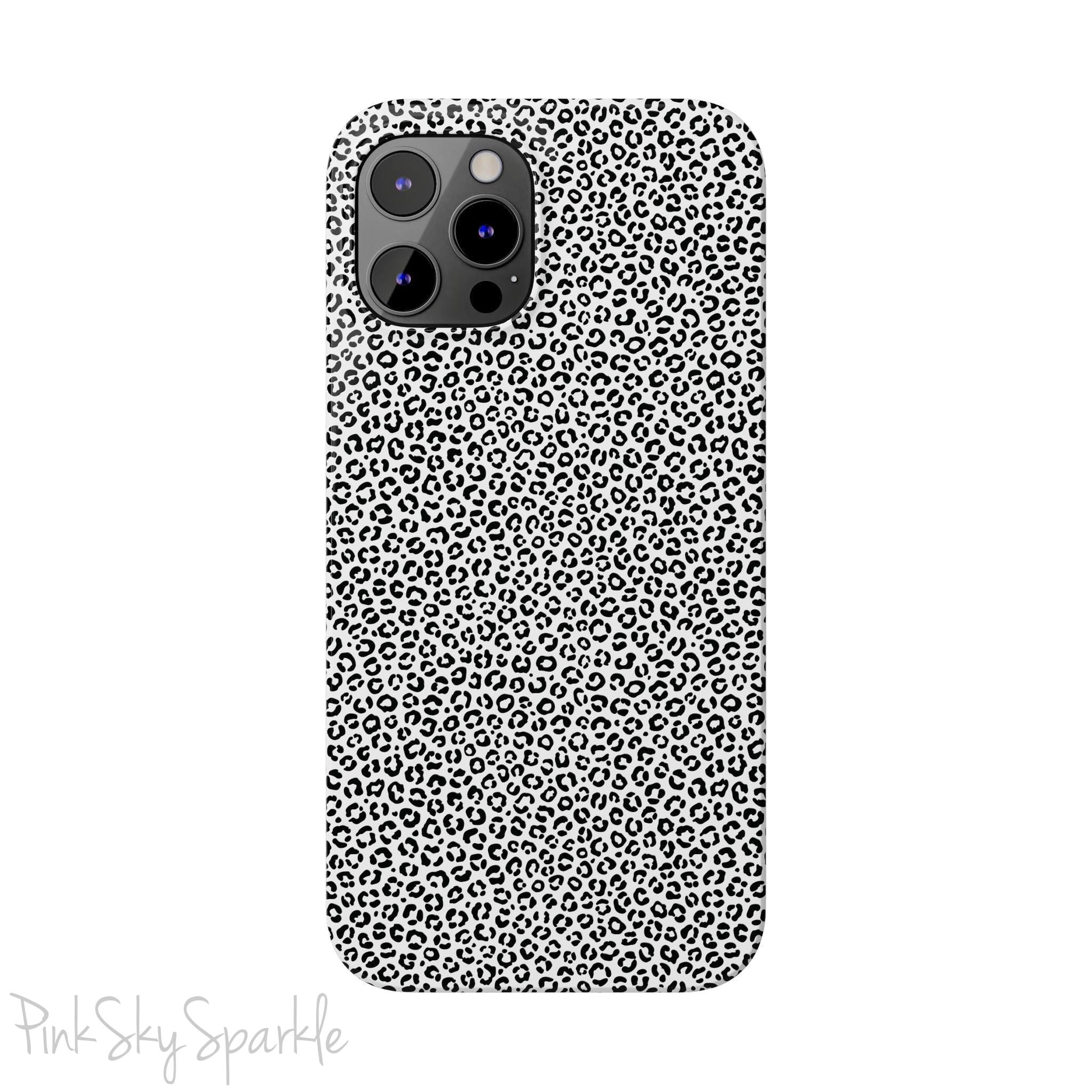 Noir Leopard Slim iPhone Case