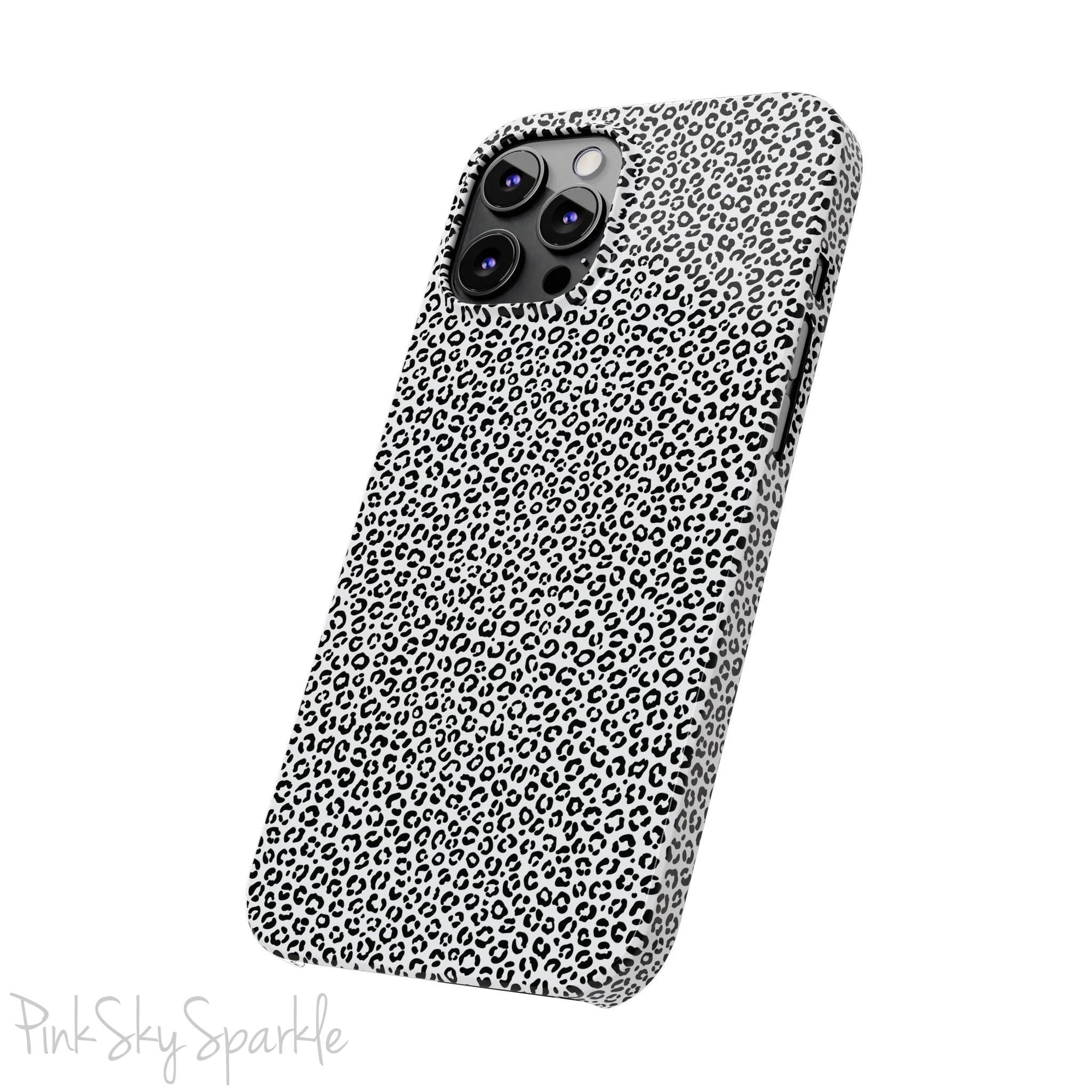 Noir Leopard Slim iPhone Case