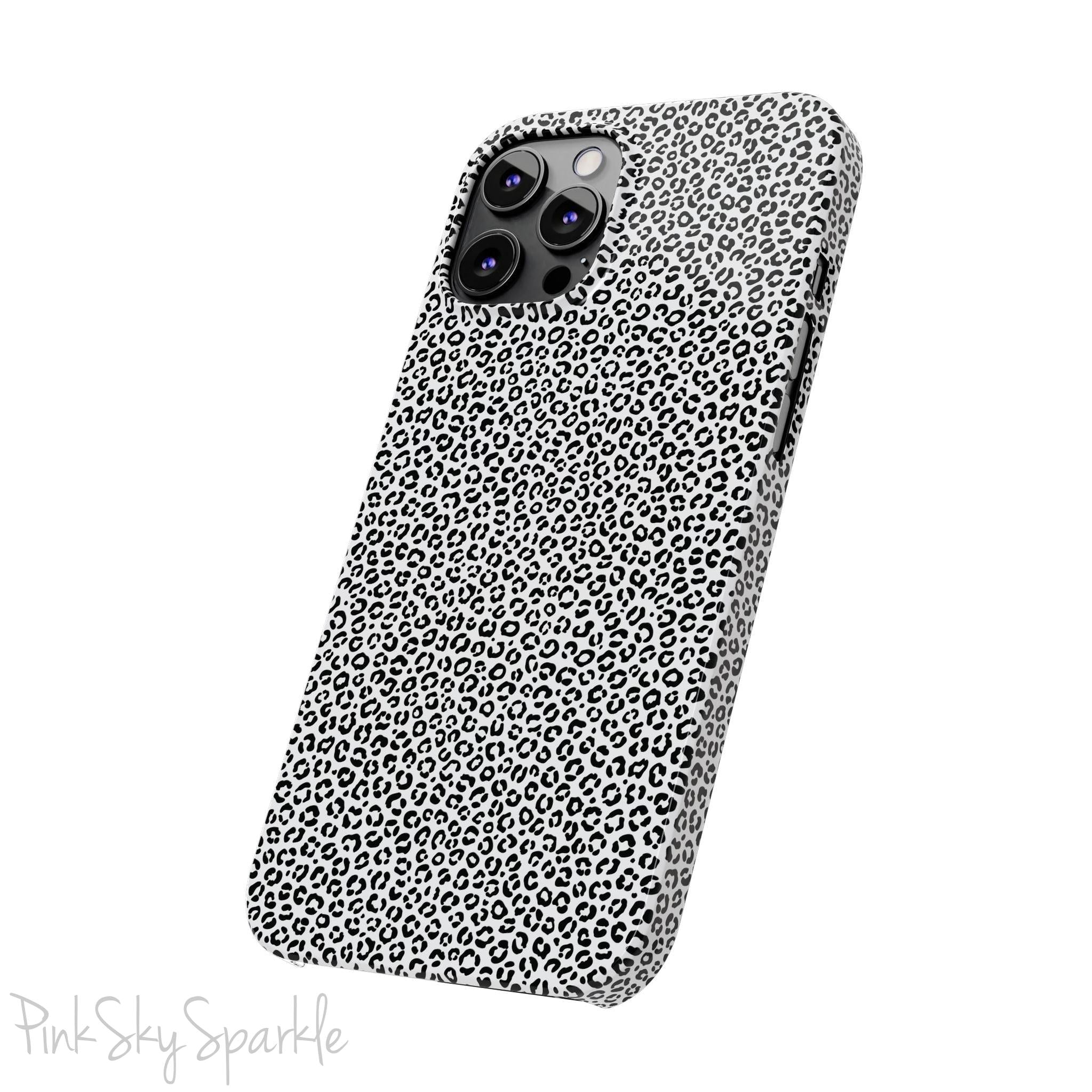 Noir Leopard Slim iPhone Case