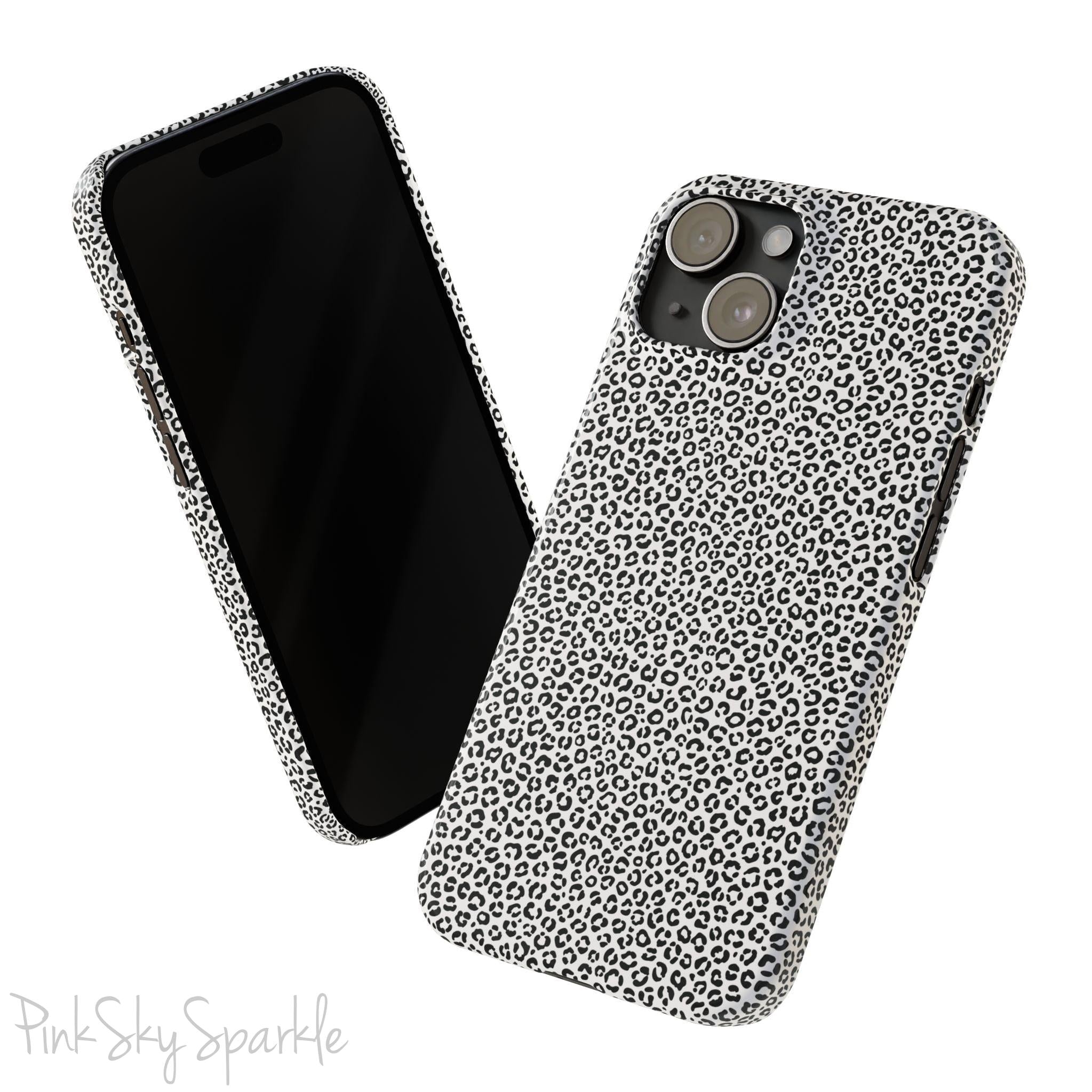 Noir Leopard Slim iPhone Case