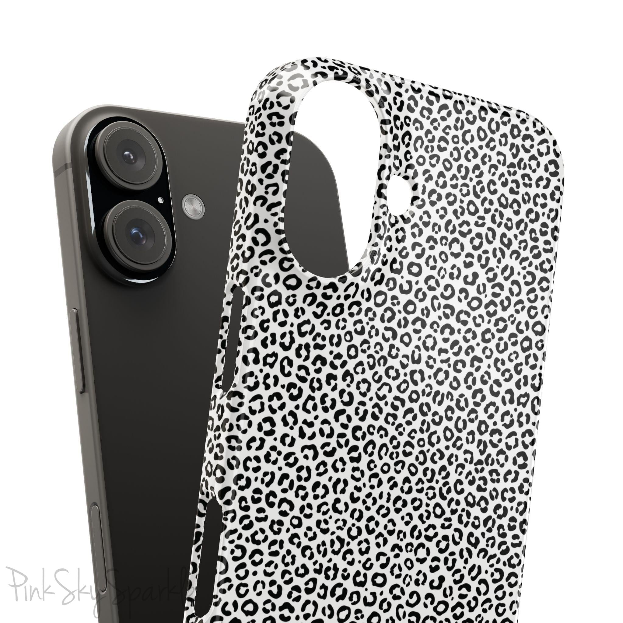 Noir Leopard Slim iPhone Case