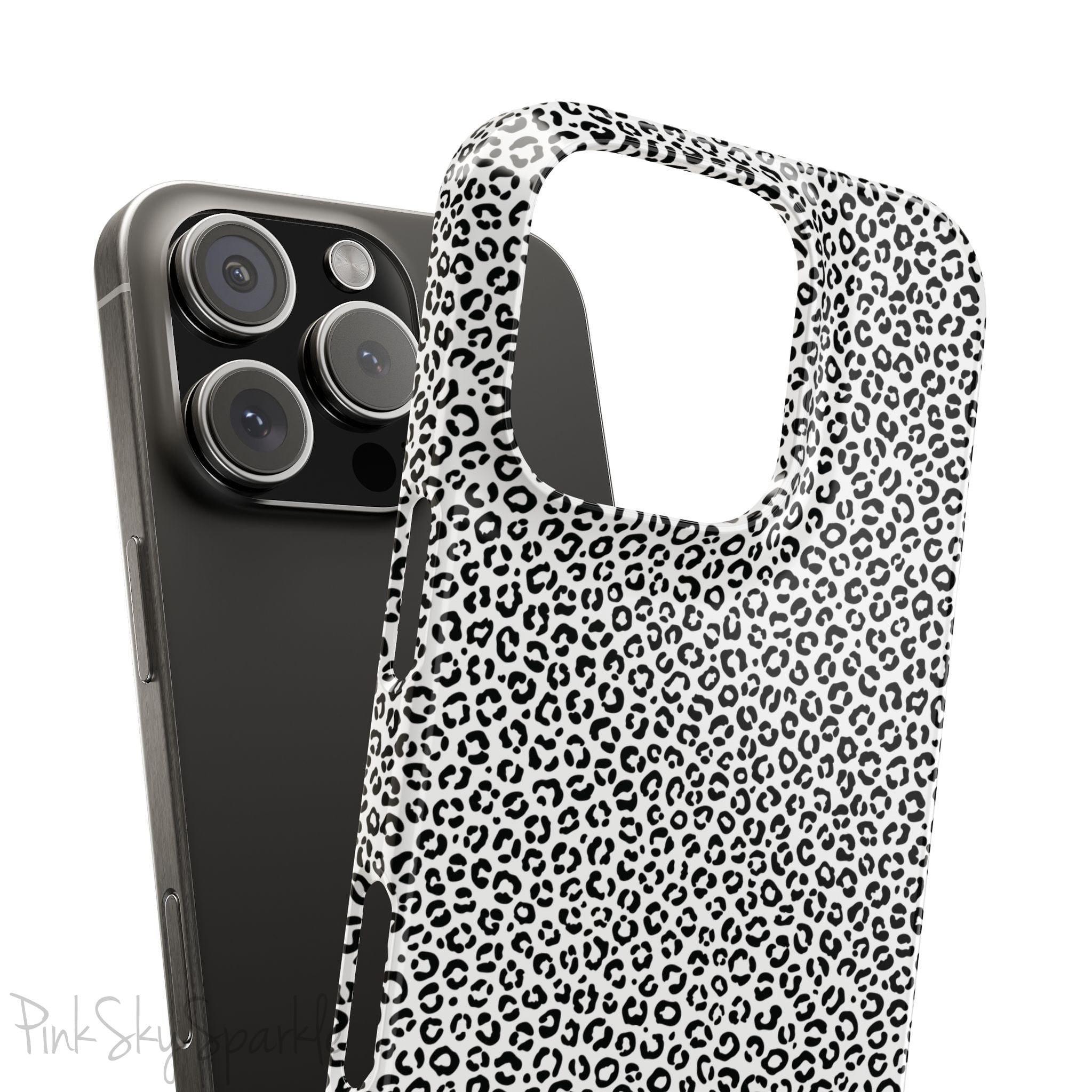 Noir Leopard Slim iPhone Case