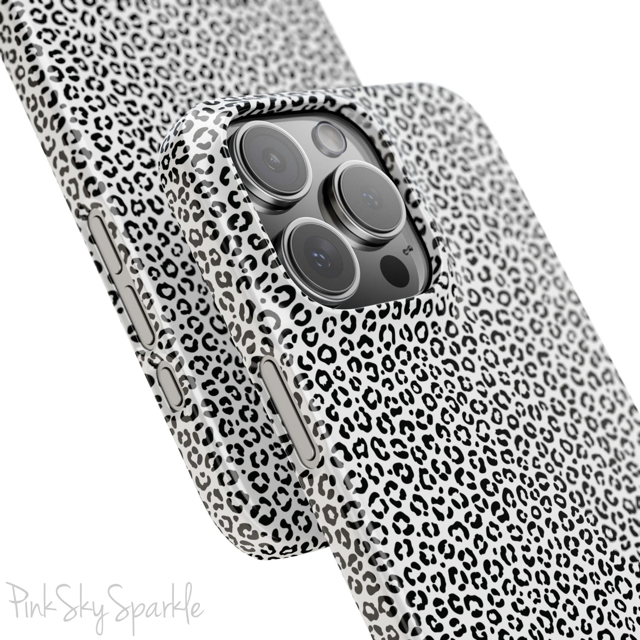 Noir Leopard Slim iPhone Case