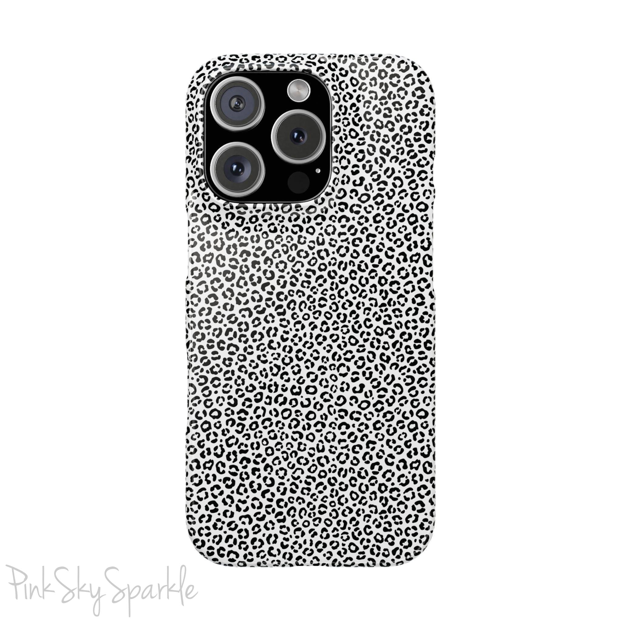 Noir Leopard Slim iPhone Case
